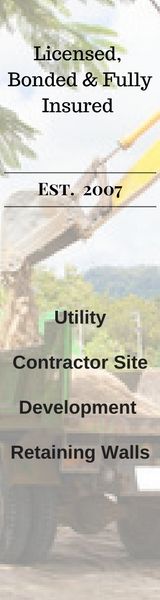 , Material and Heavy Equipment Hauling, utility contractor, site development, retaining walls