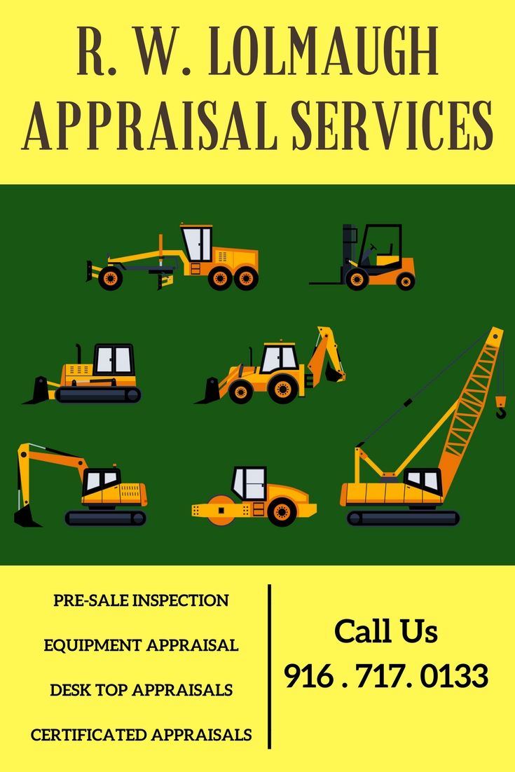 construction, mining, asphalt, heavy equipment, aggregates, processing, logging, forestry, water weld drilling, farm/agriculture, USPAP compliant, certificated appraisals, expert litigation services, insurance claims