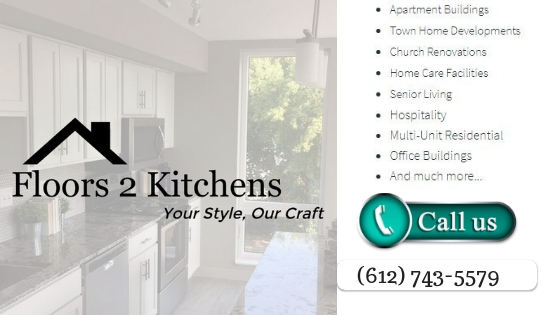 kitchen cabinets, granite countertops, carpet, kitchen flooring