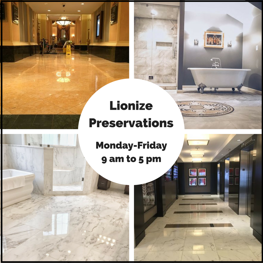 lionize preservation, tile cleaning, grout cleaning, grout installation, color seal, marble, granite, floor restoration, metal refinishing, metal restoration, marble restoration, marble polishing, crack repairs, tile repairs, grout repairs, home finish,