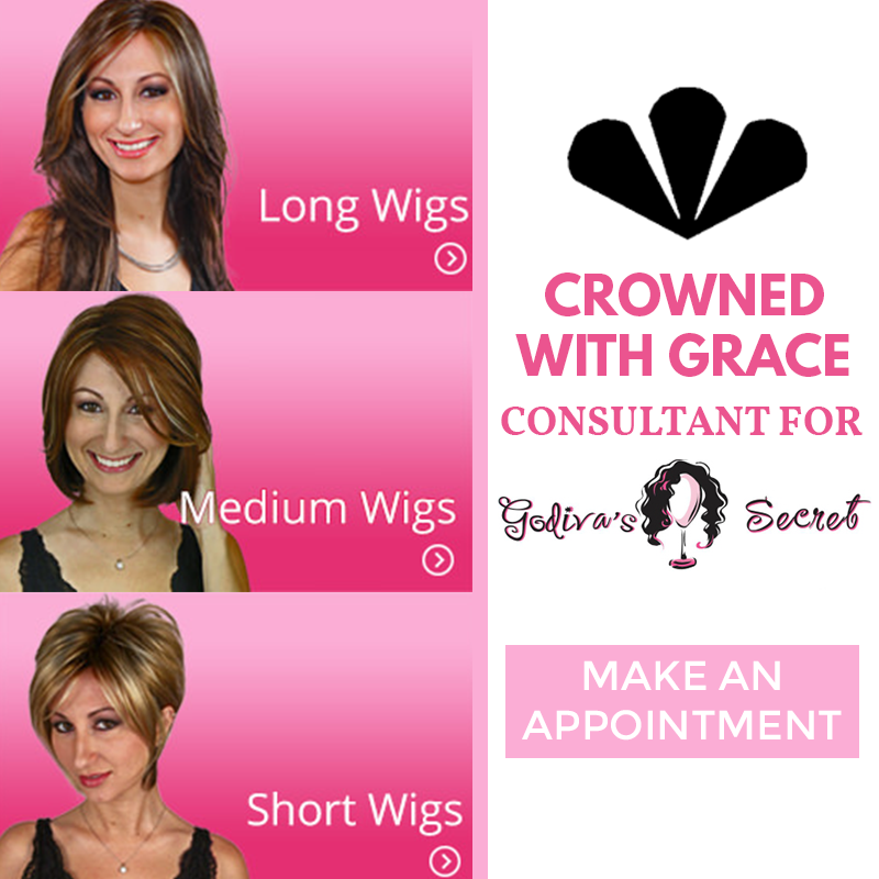  wigs, hair loss, alopecia, hair piece, thinning hair, godiva's secret wigs