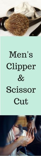 mens clipper & scissor cuts, discount kids cuts, hot lather neck shave, beard trimming