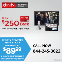 Get up to $200 back when you purchase Xfinity Triple Play