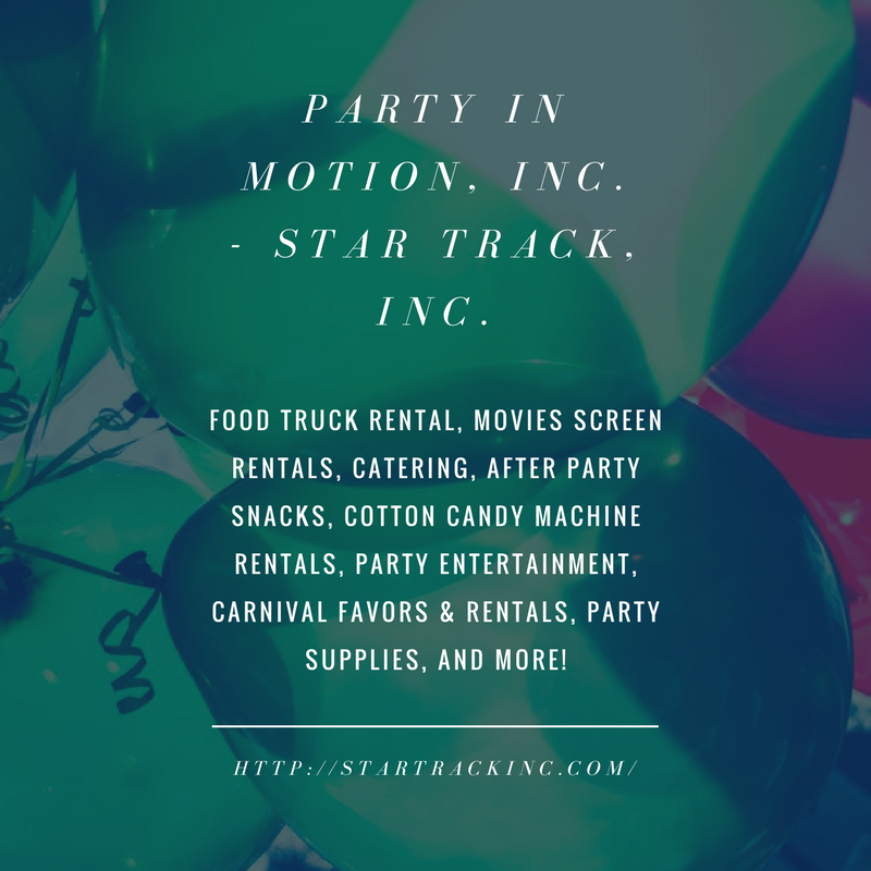 Food Truck rental, moveis screen rentals catering,After Party Snacks, Cotton Candy Machine Rentals, party entertainment, Carnival Favors & Rentals