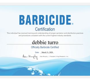 Certificate barbercide