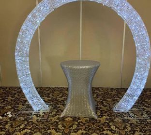 lighted arch with glitz cocktil spandex