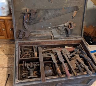 antique tool chest