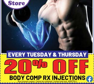 Body Comp RX shot of the day 20% deal