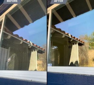 Before and after Window Cleaning