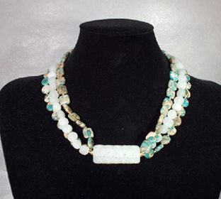 Strand made jewelry necklace
