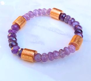 Amethyst and CopperTube bracelet4
