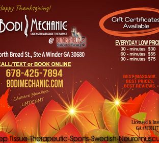 Happy Thanksgiving from BodiMechanic & Candace Moulder