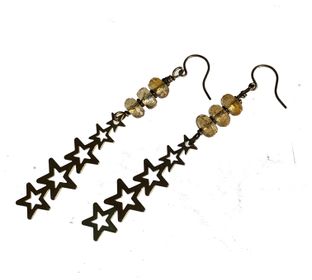 Citrine BrassStars Earrings