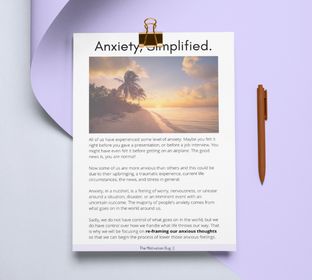 31 day overcome anxiety digital journal anxiety simplified page