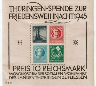 Germany Thuringia #16N7b Souvenir Sheet MNH Stamps 001