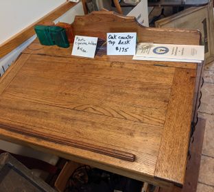 oak antique store top desk