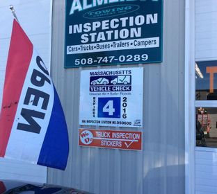 towing, 24 hour towing, emergency towing, auto and truck inspection, heavy duty towing, Massachusetts inspection station, motor homes, limos, trucks, buses, trailers H.D. equipment