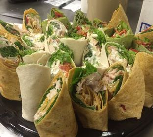 Assorted wraps for business lunch catering