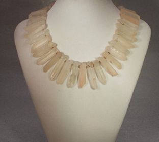 Crystal and stone necklace