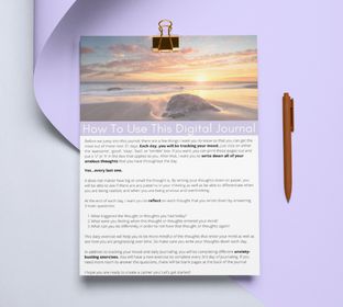 31 day overcome anxiety digital journal how to use this journal page