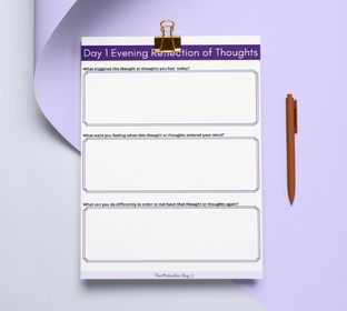31 day overcome anxiety digital journal day 1 reflection