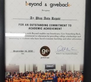 Auto Repair in St Ann, MO, recognized by Beyond & Giveback