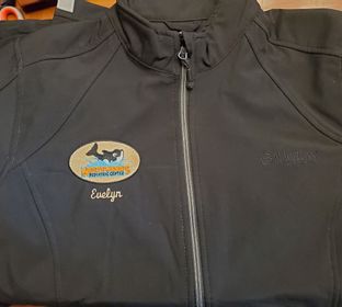 Logo and name on jacket